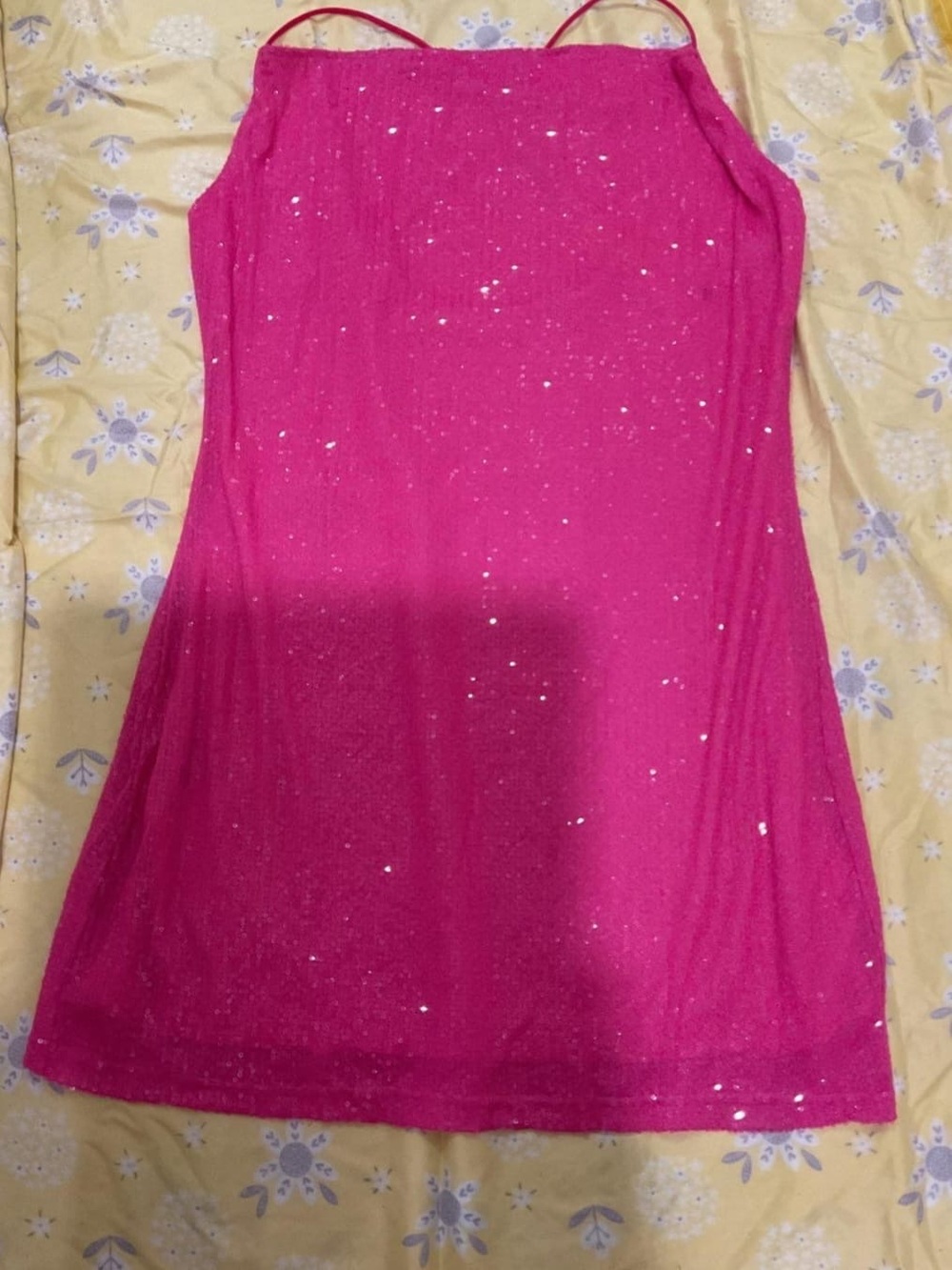 Women's Hot Pink Sparkle Skirt
